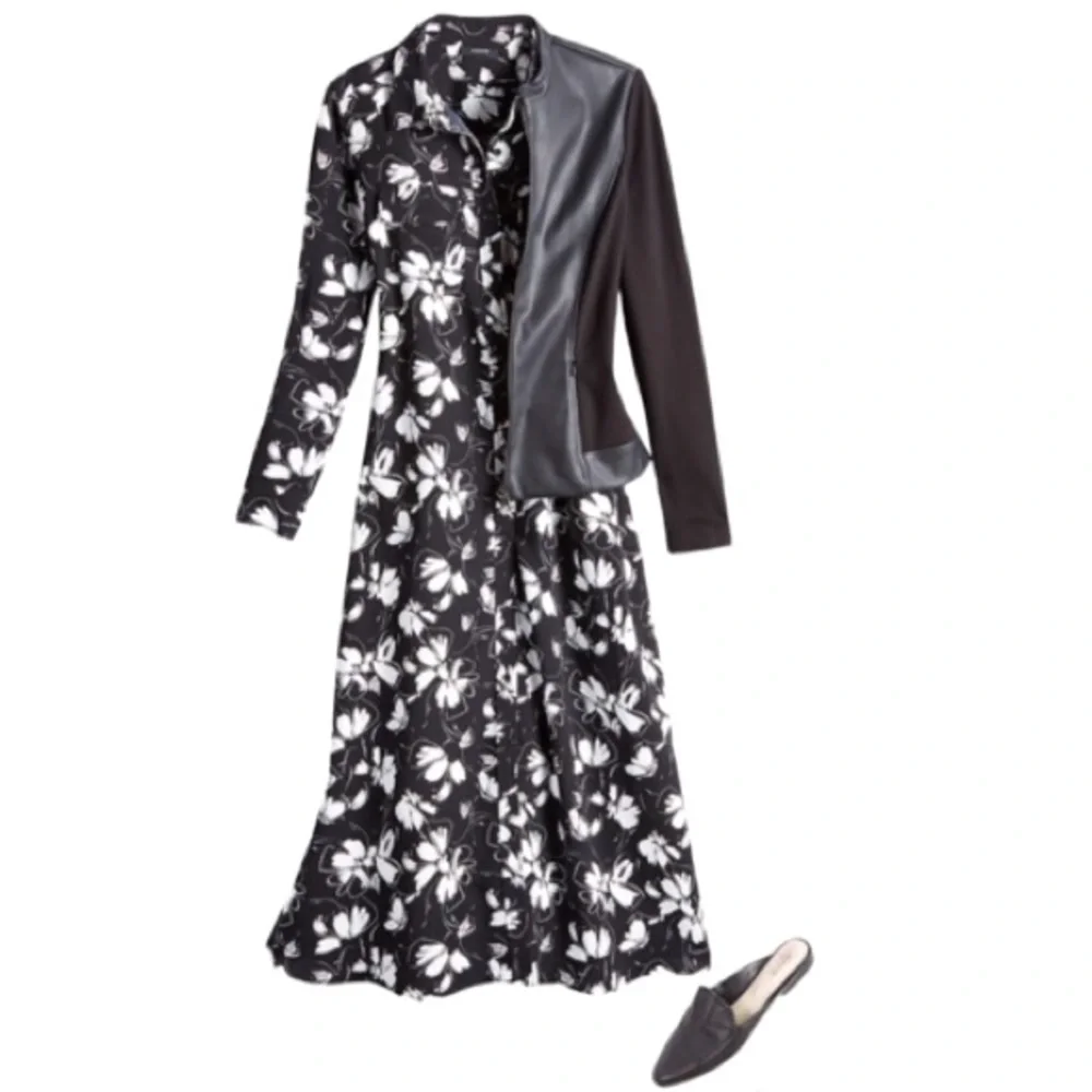 Alfani Button Up Floral Print Shirtdress Women’s Midi Dress - S/M - Picture 15 of 17